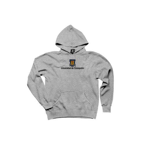 Concepcion University Logo Gri Kapşonlu Sweatshirt Hoodie
