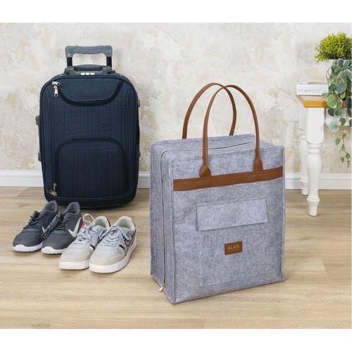 Deri Kulplu Ayakkabı Seyahat Çantası 04263