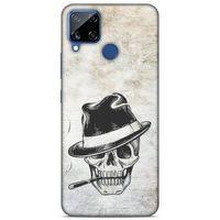 Lopard Oppo Realme C15 Uyumlu Kılıf Tattoo's (24) Darbe Emici Kılıf Şapkalı İskelet