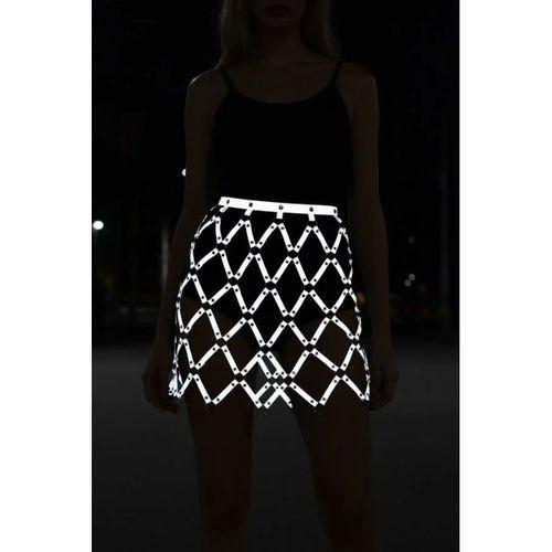 Reflektörlü Etek, Baklava Detaylı Etek, Parti Eteği - APFT694