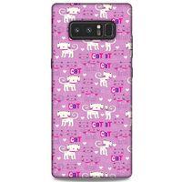Lopard Samsung Galaxy Note 8 Uyumlu Kılıf Kediler (4) Koruma Kılıfı Pink Cat