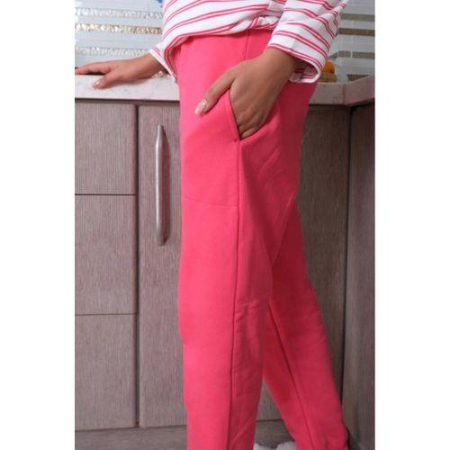 Kadın Uzun Kol 3 İplik Penye Pijama Takım Beyaz
