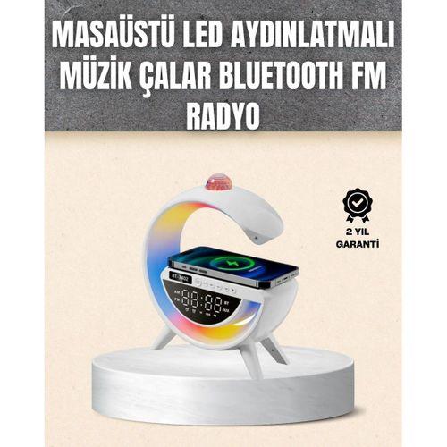 7 Ses Efektli Rgb Işıklı Fm Destekli Kablosuz Şarjlı Bluetooth Hoparlör