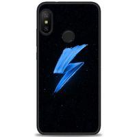 Xiaomi Mi A2 Lite Kılıf HD Baskılı Kılıf - Mavi Şimşek + Tam Ekran Koruyucu