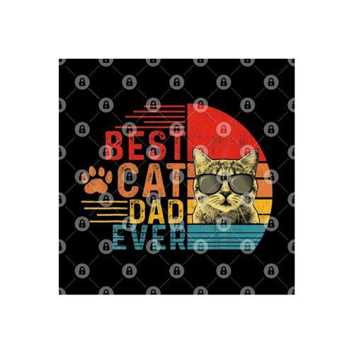 Mens Best Cat Dad Ever Funny Cat Dad Father Vintage Gift Kupa