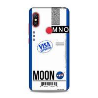 Xiaomi Redmi Note 6 Pro Kılıf Uçak Bileti Moon Arka Kapak Koruma Desenli Full Koruyucu