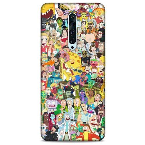 Oppo Reno 2z Uyumlu Kılıf Rick And Morty (36) Glitter Kılıf Cop Morty
