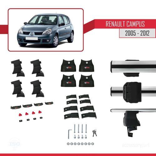 Renault Clio Storia/Campus 2005-2012 Arası ile uyumlu ACE-4 Ara Atkı Tavan Barı GRİ