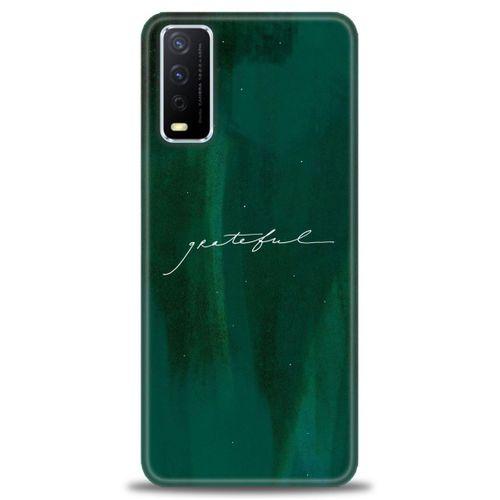 Vivo Y11S Kılıf HD Baskılı Kılıf - Grateful + Tam Ekran Koruyucu