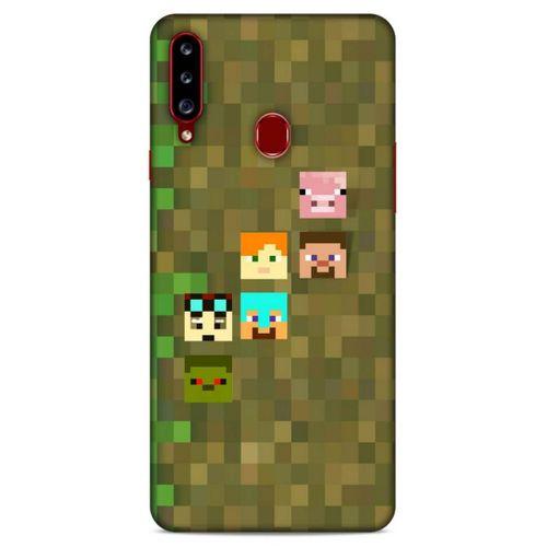 Lopard Samsung Galaxy A20s Uyumlu Kılıf PiXel (14) Lansman Kılıf Minecraft Karakterleri