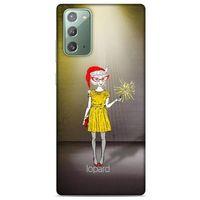 Samsung Galaxy Note 20 Kılıf FunnyMaX (32) Soft Silikon Kılıf Turuncu Kahve