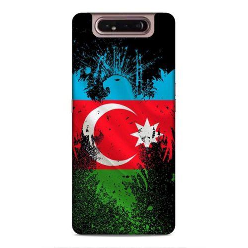 Samsung Galaxy A80 Uyumlu Kılıf Azarbaijan (34) Slim Armor Kılıf Bayrak
