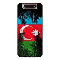 Samsung Galaxy A80 Uyumlu Kılıf Azarbaijan (34) Slim Armor Kılıf Bayrak