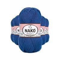 5 Adet Pırlanta Amigurumi El Örgü İpi Yünü Koyu Mavi 10084