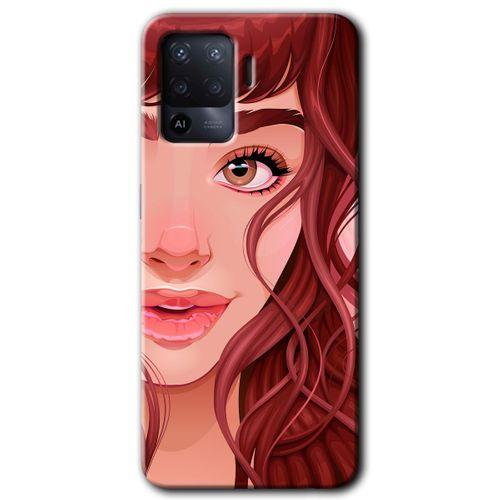 Oppo Reno 5 Lite Kılıf HD Baskılı Desen + Hayalet Cam Yandan Görünmez