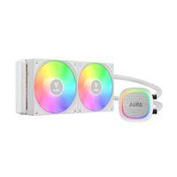 GAMDIAS AURA GL240 V2 WH, White Edition, 240mm,  RGB, 2 Fanlı,CPU Sıvı Soğutma