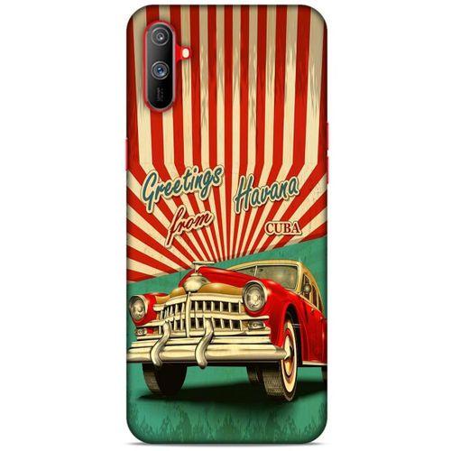 Retro (12) Desen Koruyucu Silikon Renkli Oppo Realme C3 Kılıf