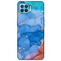 Oppo Reno 4 Lite Uyumlu Kılıf Mavi Delisi (10) Full Koruma Kılıfı Mermer