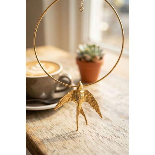 Kırlangıç Model Gold Renk Choker Kadın Kolye