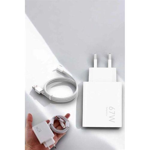 Şarj Aleti 67w Hızlı Şarj Turbo Type-c Uyumlu Şarj Adaptörü Kablosu