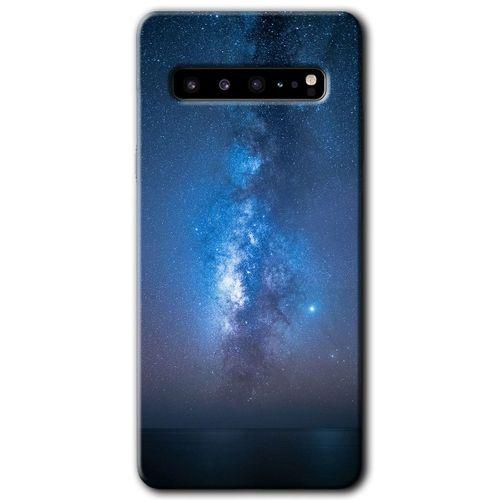 Galaxy S10 Plus Kılıf HD Desen Baskılı Arka Kapak - Samanyolu + Kırılmaz Cam