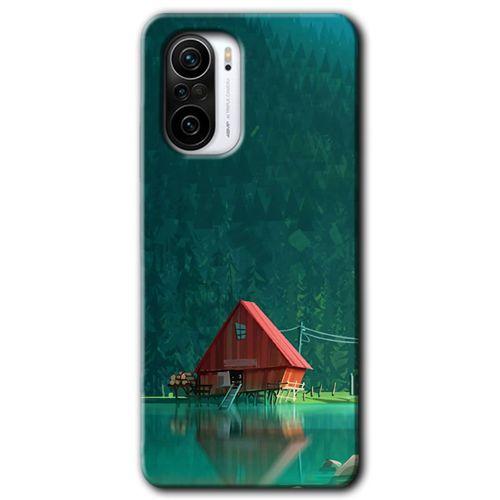 Poco F3 Kılıf HD Desen Baskılı Arka Kapak - House In Woods + Kırılmaz Cam