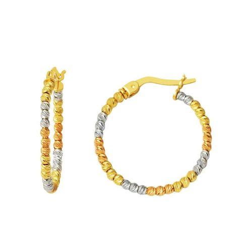 3 Renk 2 cm Çaplı Dorika Halka Küpe KP049