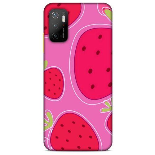 Xiaomi Poco M3 Pro Uyumlu Kılıf Pembe Delisi (29) Arka Koruma Kılıfı Çilek