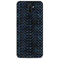 Oppo A9 2020 Kılıf Dragons (4) Koruma Kılıfı Ejderha Skin Lacivert