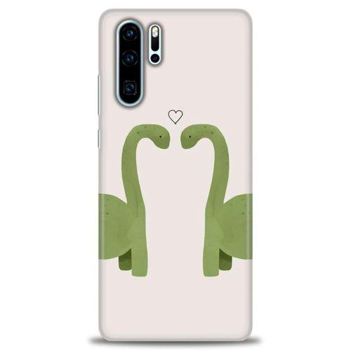 Huawei P30 Pro Kılıf HD Baskılı Kılıf - Dinazor Aşkı + Tam Ekran Koruyucu