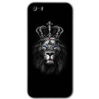 iPhone 5s Kılıf HD Desen Baskılı Arka Kapak - King Lion