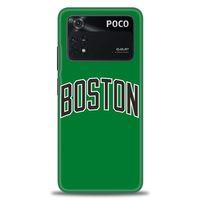 Xiaomi Poco M4 Pro 4G Kılıf HD Baskılı Kılıf - Boston Yeşil + Tam Ekran Koruyucu