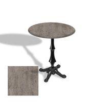 Dockers Çipa 1012 Döküm Ayak Yuvarlak Masa Çap 90cm - (Werzalit, Wermodin ve Allzalit Tabla) - Kahve Oxid