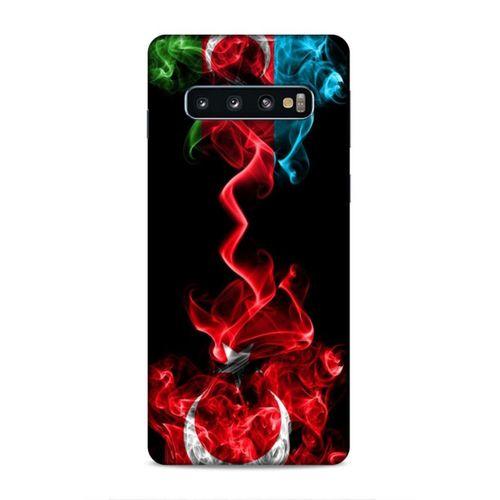 Samsung Galaxy S10 Uyumlu Kılıf Azarbaijan (12) Koruyucu Silikon Azerbaycan Türk Bayrakları