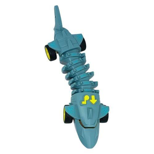 Köpekbalığı Araba - Otomatik Hareketli Sesli Işıklı 32 cm - Gri Köpekbalığı