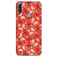 Samsung Galaxy A11 Kılıf Kelebek Etkisi (6) Silikon Kılıf Mavi Yeşil