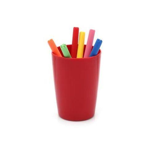 2 Adet Kalemlik Kırmızı Renkli Melamin Ofis Gereci 8X8X11Cm 320Ml