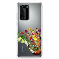 Huawei P40 Pro Kılıf Vitamin Tablosu Arka Kapak Koruma Desenli Full Koruyucu
