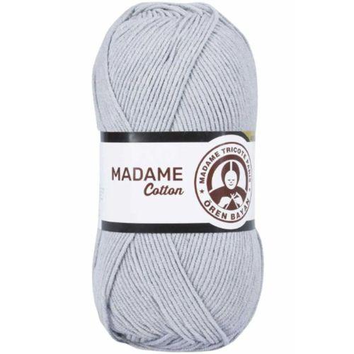 1 Adet Madame Cotton El Örgü İpi Yünü 100 gr 001 Gri