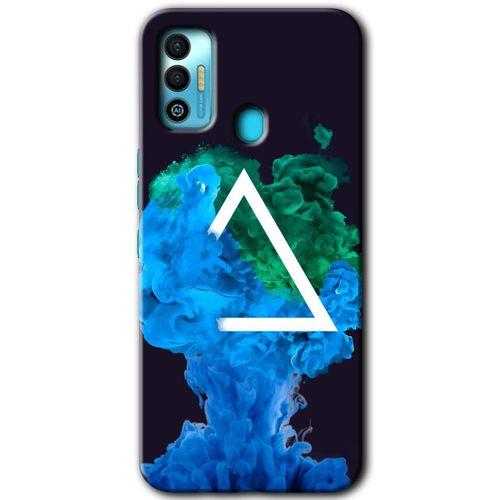 MRCİLETİSİM Tecno Spark 7T Kılıf HD Desen Baskılı Arka Kapak+Temperli Cam - İnk Clot