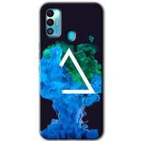 MRCİLETİSİM Tecno Spark 7T Kılıf HD Desen Baskılı Arka Kapak+Temperli Cam - İnk Clot