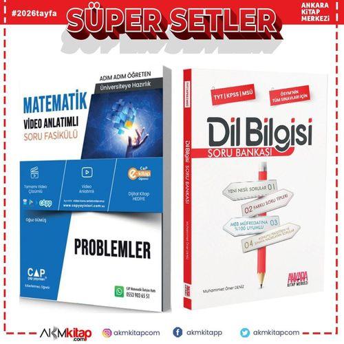 Çap Problemler ve AKM Dil Bilgisi Soru Bankası Seti 2 Kitap