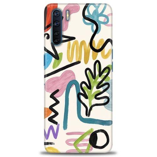 Oppo A91 / Reno 3 Kılıf HD Baskılı Kılıf - Çizimler + Tam Ekran Koruyucu