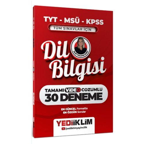 Yediiklim Tyt-Msü-Kpss Dil Bilgisi 30 Deneme Çözümlü 2027