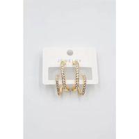 Taşlı Küpe - Altın