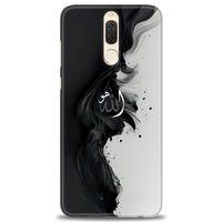 Huawei Mate 10 Lite Kılıf HD Baskılı Kılıf - Siyah ve Beyaz + Tam Ekran Koruyucu