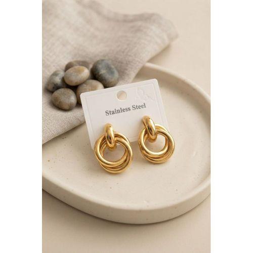 316L Çelik Gold Renk Halka Model Küpe