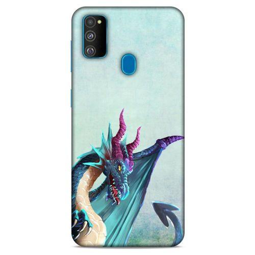 Samsung Galaxy M30s Kılıf Dragons (19) Kılıfları Mavi Ejderha