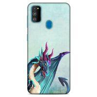 Samsung Galaxy M30s Kılıf Dragons (19) Kılıfları Mavi Ejderha