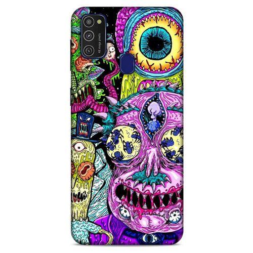 Samsung Galaxy M21 Uyumlu Kılıf Rick And Morty (47) Crystal Flex Kılıf Decoy Mortys
